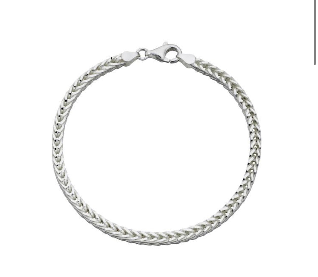 Heavyweight Foxtail Chain Bracelet – Sterling Silver (22cm)