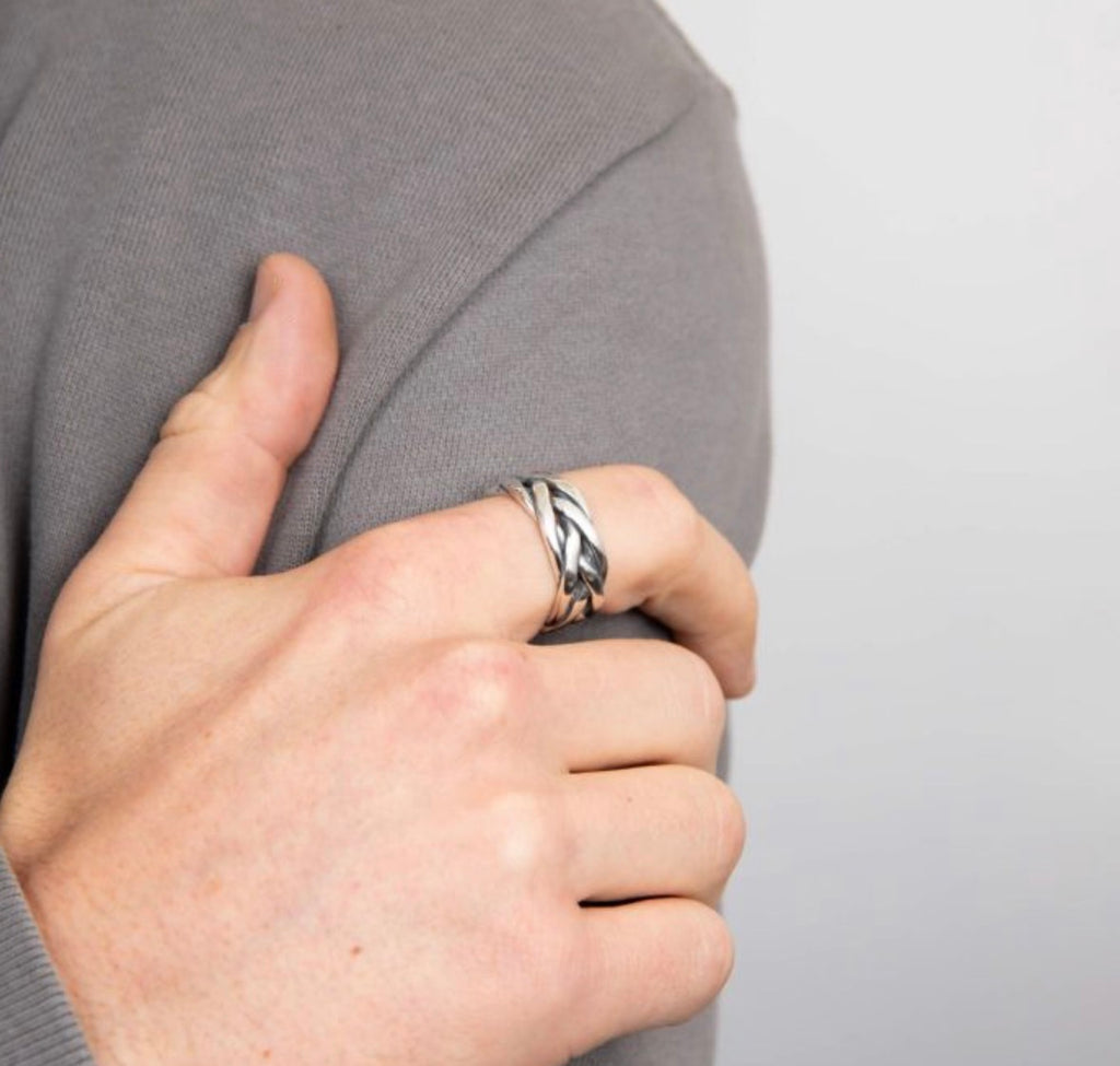 Heavyweight Plaited design - Sold Sterling Silver Ring