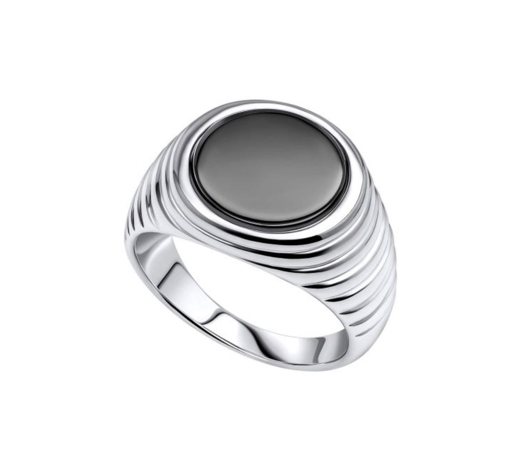 Black Onyx Signet Ring – Sterling Silver