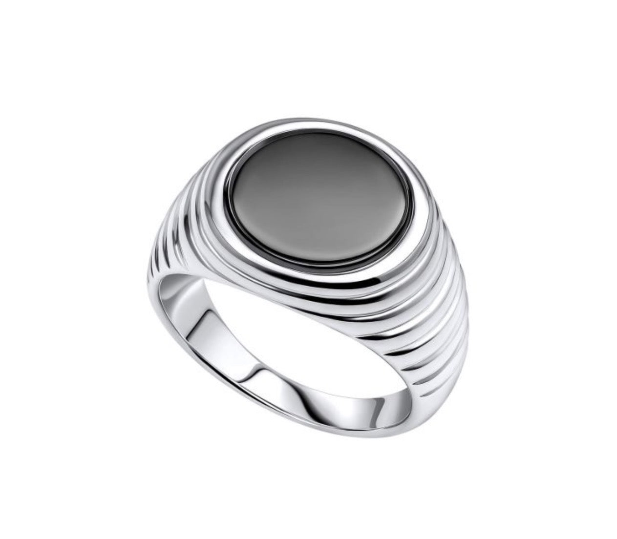 Black Onyx Signet Ring – Sterling Silver