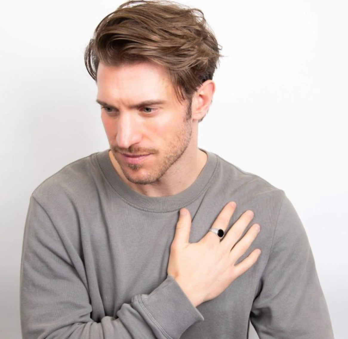 Black Onyx Signet Ring – Sterling Silver