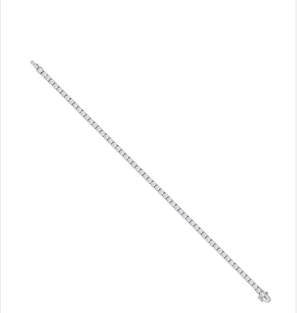 18ct White Gold 5.00ct Diamond Tennis Bracelet – H/SI