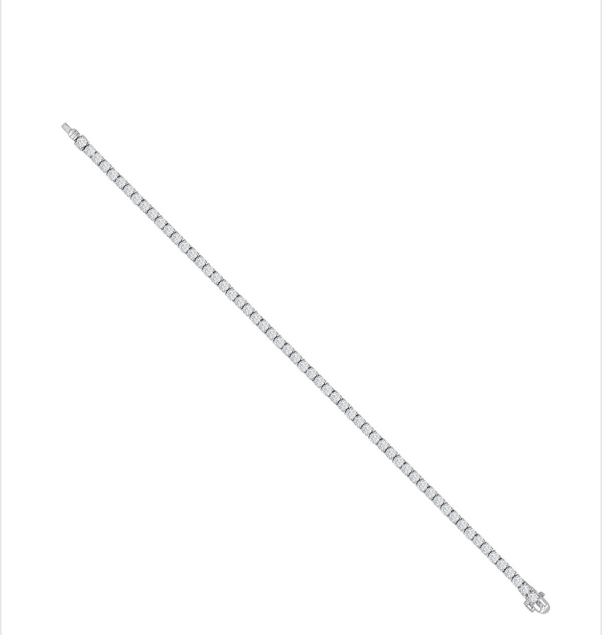 18ct White Gold 5.00ct Diamond Tennis Bracelet – H/SI