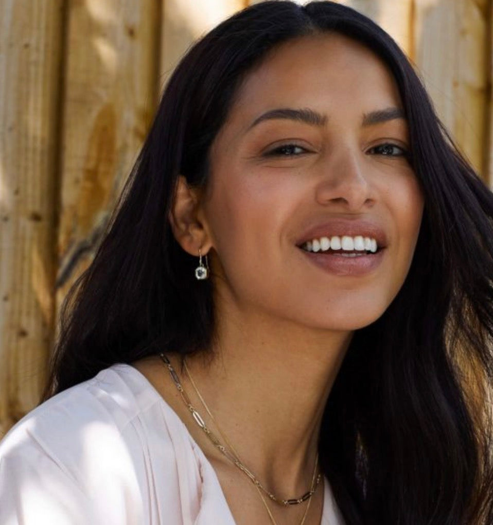 Elongated Link Chain Necklace in 9ct Yellow & White Gold