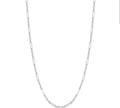 Mixed Length Link Chain Necklace in 9ct White Gold