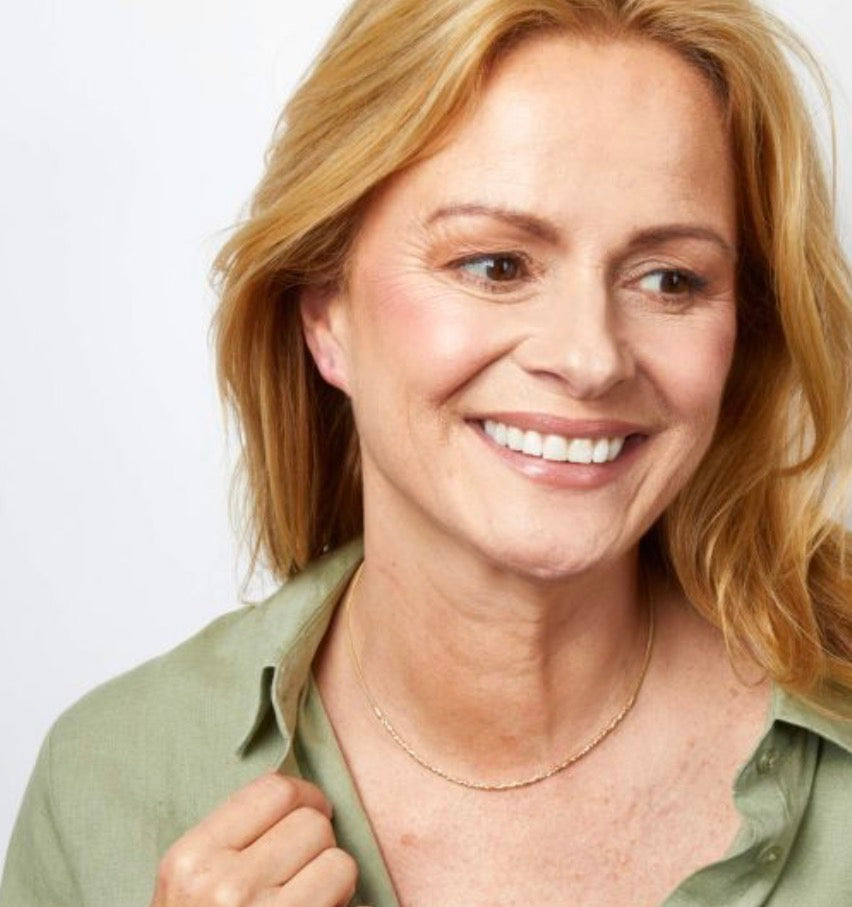 Diamond Cut Bead Bar Necklace in 9ct Yellow Gold