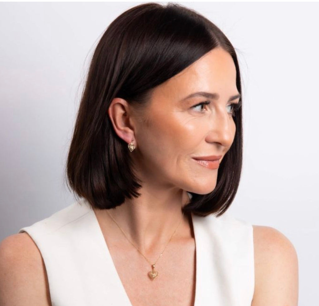 9ct Gold Caged Heart Pendant Necklace