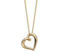 Organic Heart Pendant Necklace in 9ct Yellow Gold
