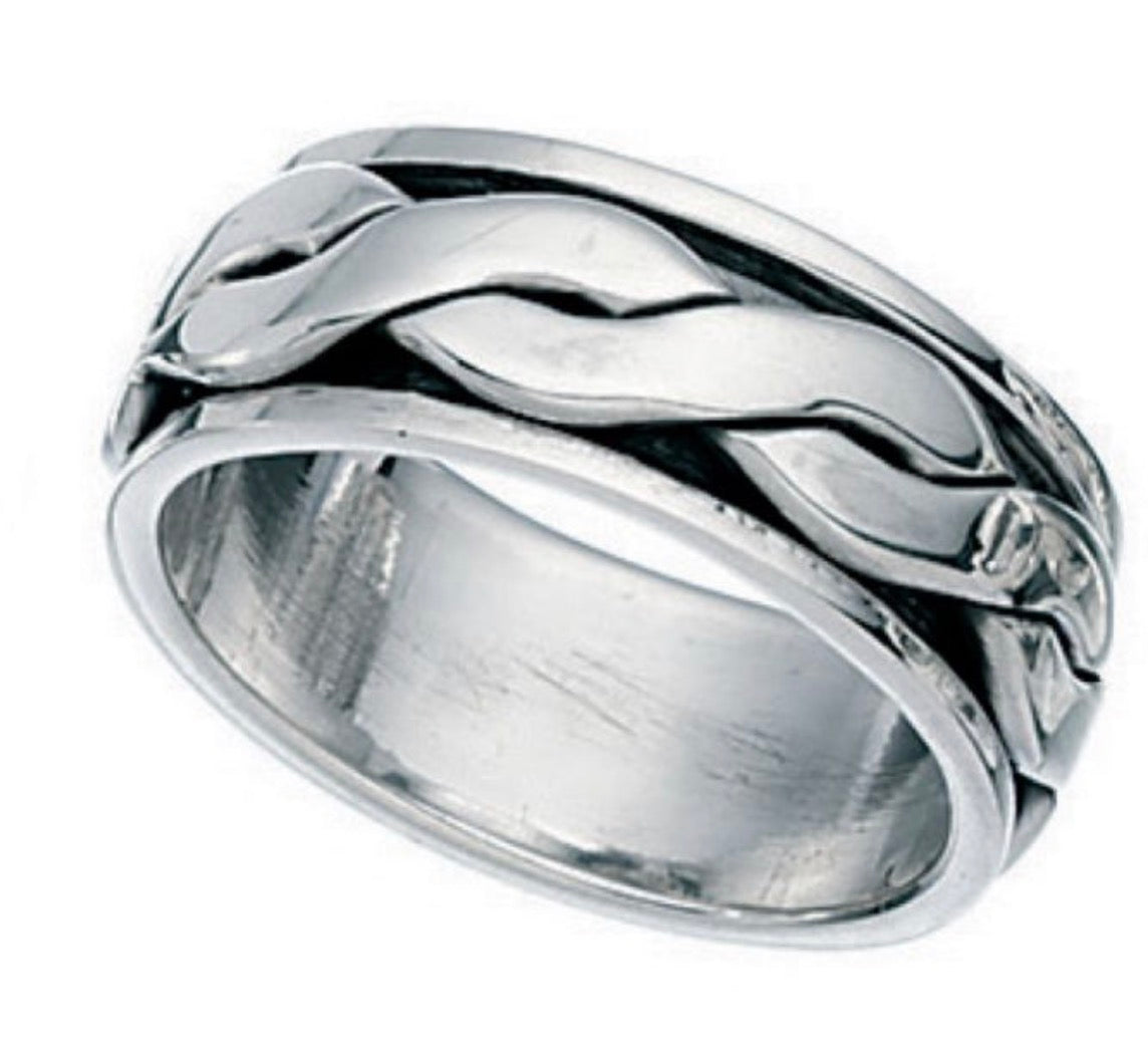 Celtic Twist Band Ring – Sterling Silver