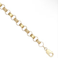 9ct Yellow Gold Engraved & Plain Belcher Chain Necklace – Solid Gold