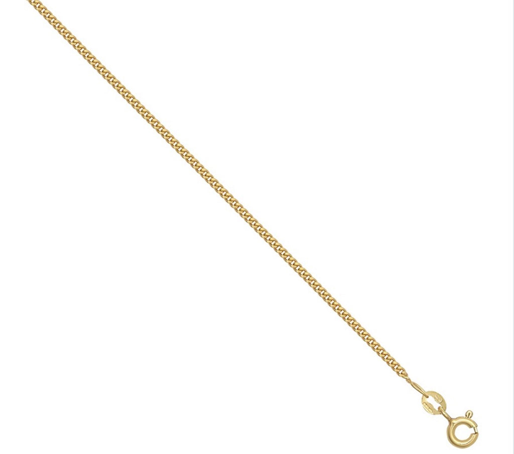 9ct Yellow Gold Classic Curb Chain Necklace