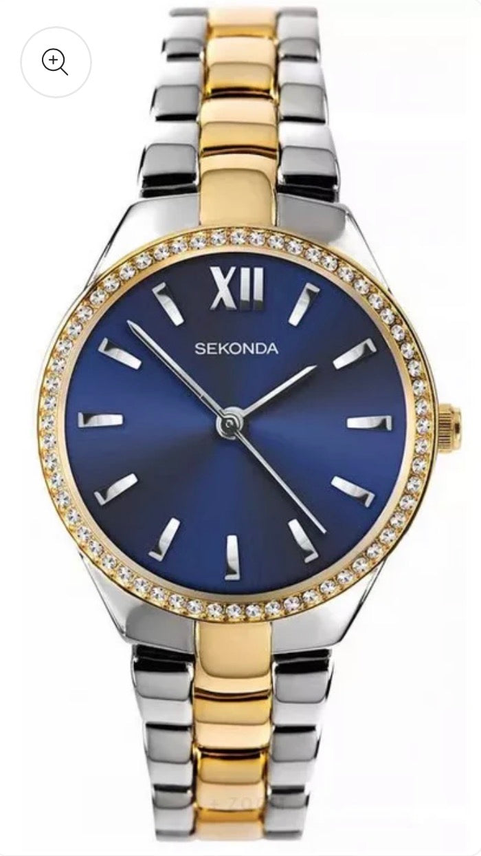 Sekonda Josephine Two-Tone Crystal Bezel Ladies Watch – 28mm