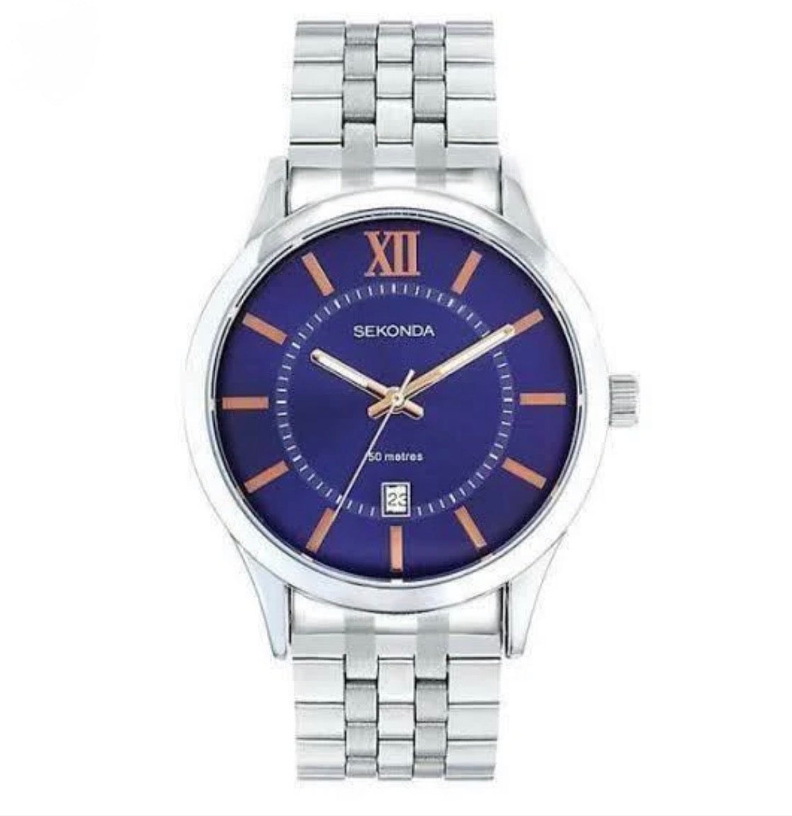 Sekonda Men’s Blue Dial Stainless Steel Bracelet Watch – Model 1197