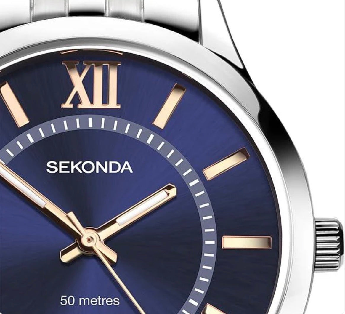 Sekonda Men’s Blue Dial Stainless Steel Bracelet Watch – Model 1197