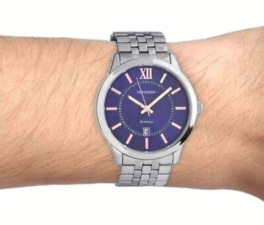 Sekonda Men’s Blue Dial Stainless Steel Bracelet Watch – Model 1197