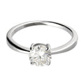 Sterling Silver Moissanite Solitaire Ring – 1.00ct Diamond Equivalent