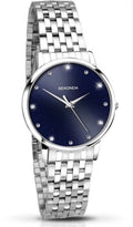 Sekonda Ladies Blue Dial Crystal Stainless Steel Bracelet Watch