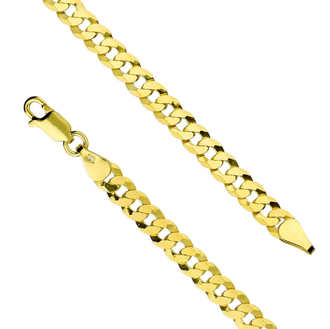 Men’s Gold Plated Cuban Chain Necklace – 5mm | Sterling Silver