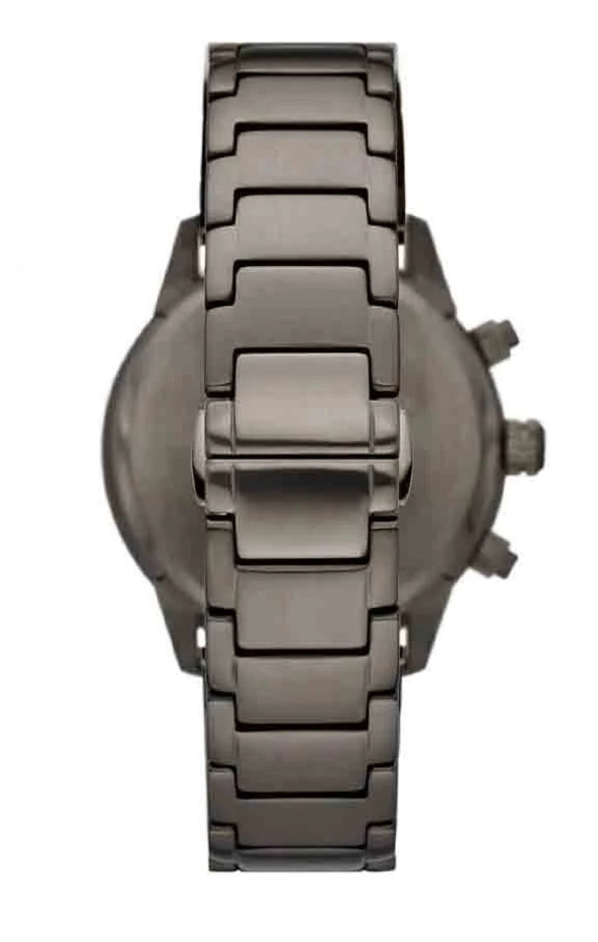 Emporio Armani Mario Chronograph White Dial Black Steel Watch – AR11471