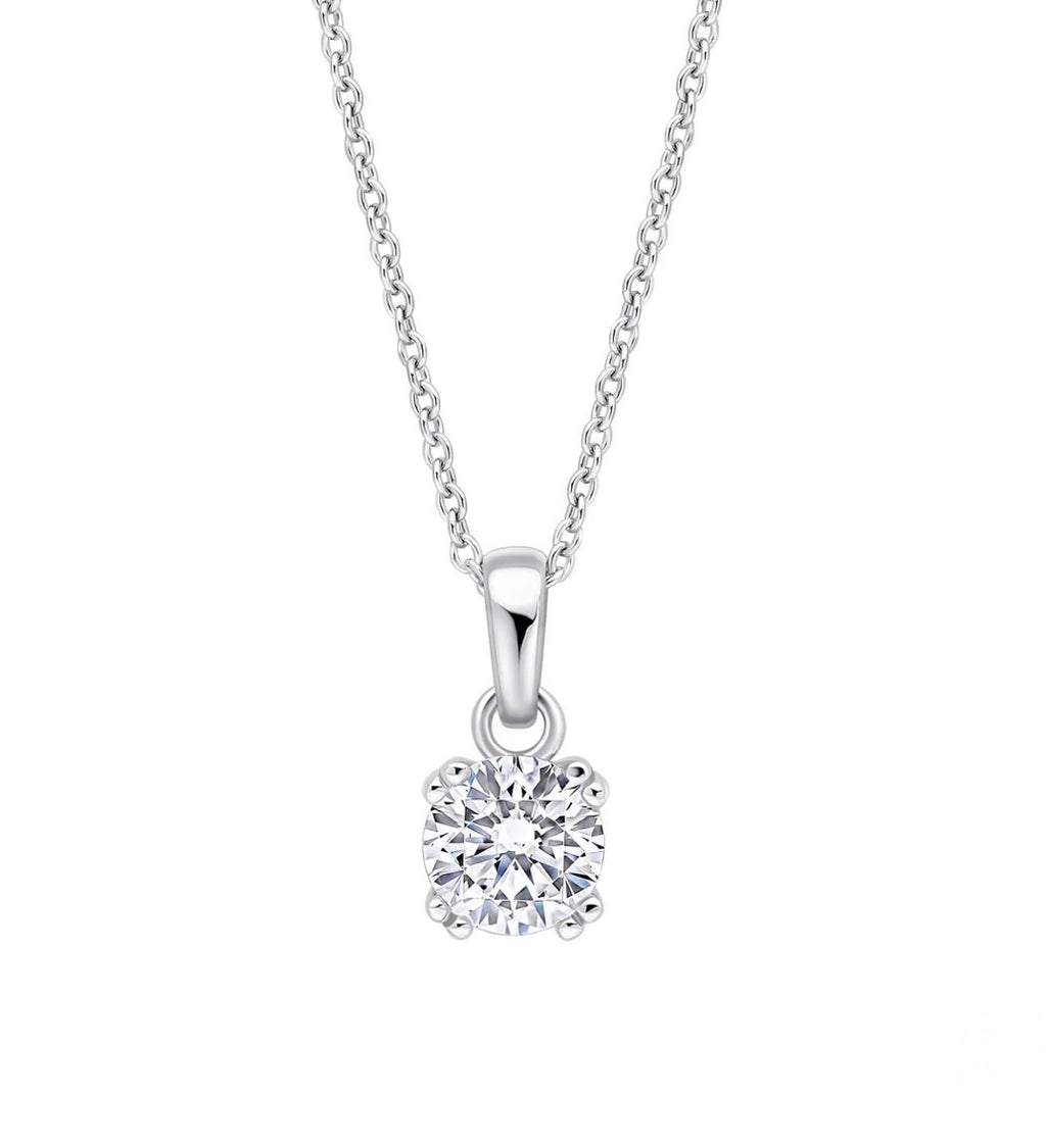 Double Claw Solitaire Pendant – Diamondfire® Zirconia