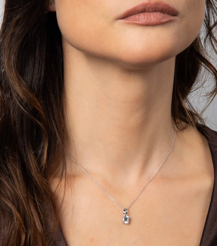 Double Claw Solitaire Pendant – Diamondfire® Zirconia