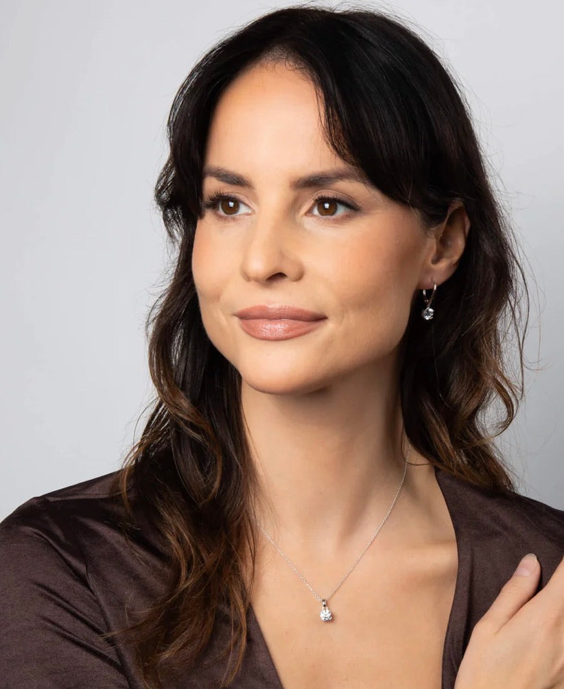 Double Claw Solitaire Pendant – Diamondfire® Zirconia