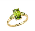 9ct Yellow Gold Trilogy Peridot Ring