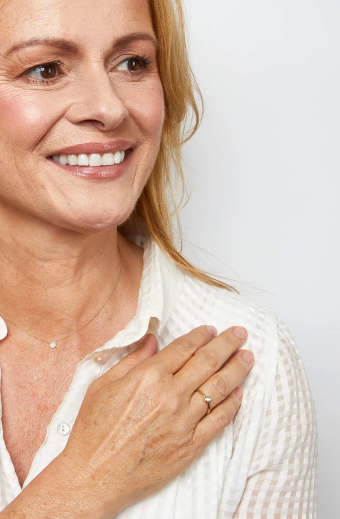 Rounded Bezel Natural Diamond Ring in 9ct Yellow Gold