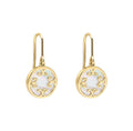 9ct Yellow Gold Mother of Pearl Swirl Drop Earrings
