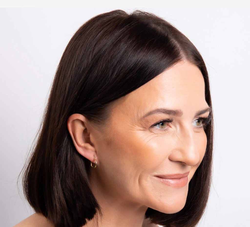 9ct Yellow Gold Open Heart Hoops