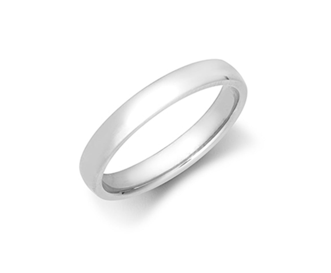 Platinum 950 Court Wedding Band – 3mm