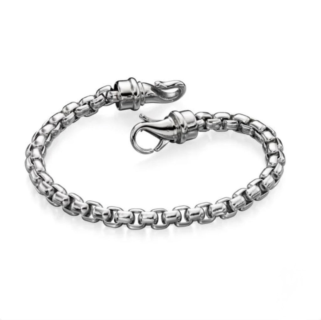 Men’s Large Belcher Link Bracelet – Polished Stainless Steel