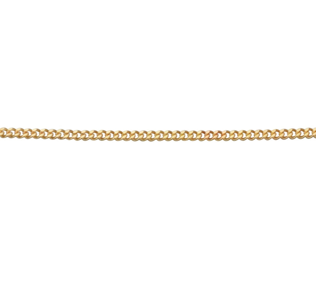 9ct Yellow Gold Fine Curb Chain Necklace 46cm (18”)