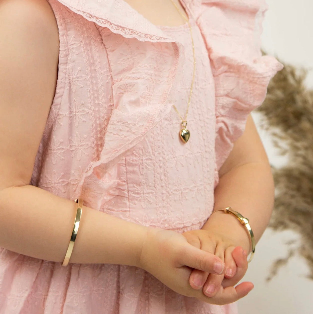 9ct Yellow Gold Small Heart Pendant Necklace – 46cm Curb Chain