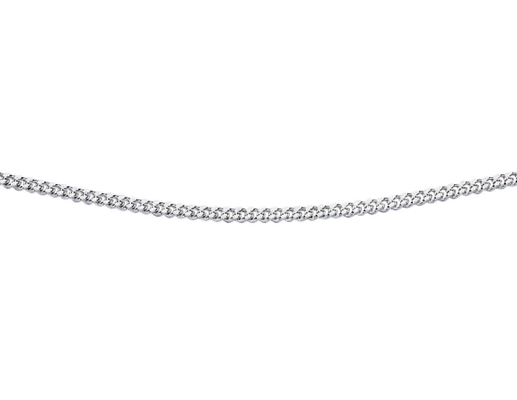 Sterling Silver Cushion Cut Sapphire Crystal Necklace - 51cm