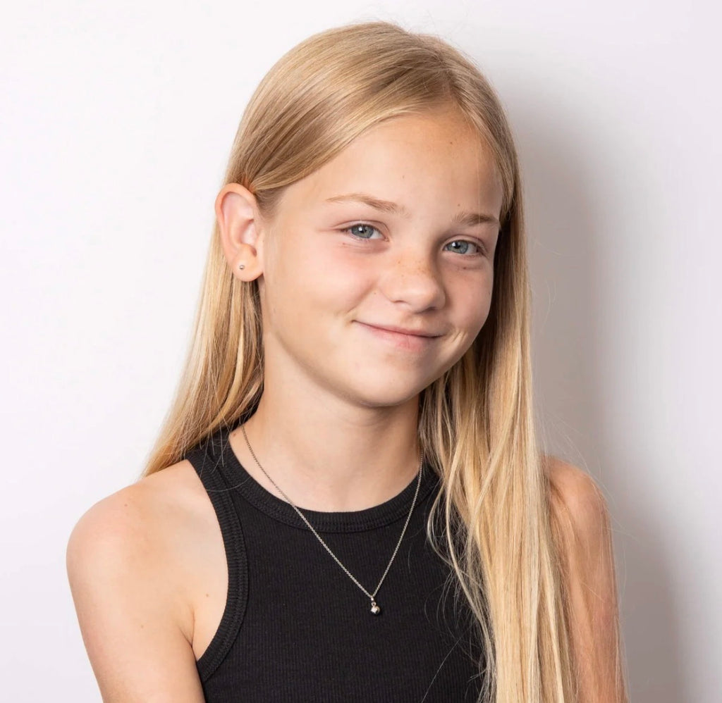 Sterling Silver Starburst Diamond Pendant - Kids