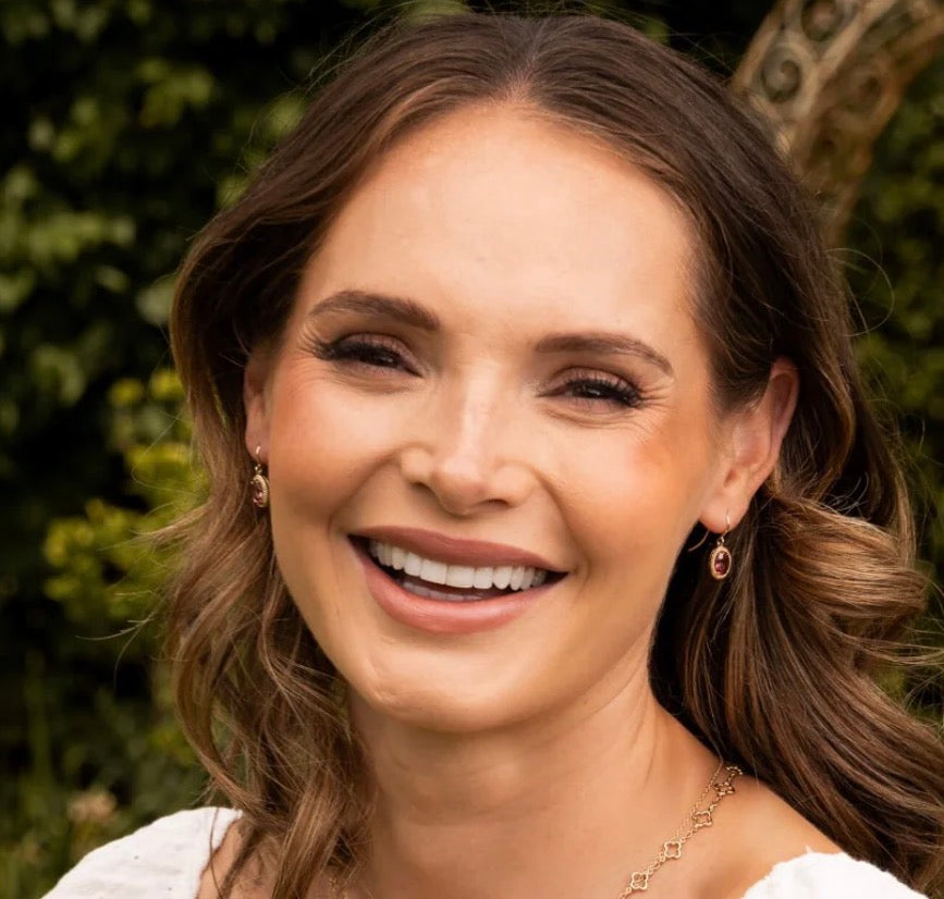 Oval Cut Pink Topaz Drop Earrings in 9ct Yellow Gold