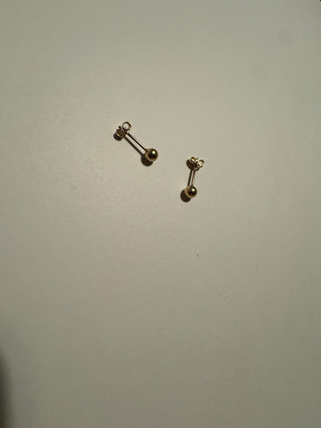 9ct Gold Ball Stud Earrings 375 Hallmarked Classic Minimalist Luxury