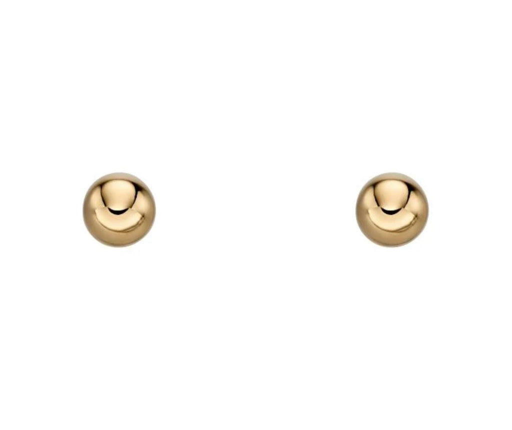 9ct Gold Ball Stud Earrings 375 Hallmarked Classic Minimalist Luxury
