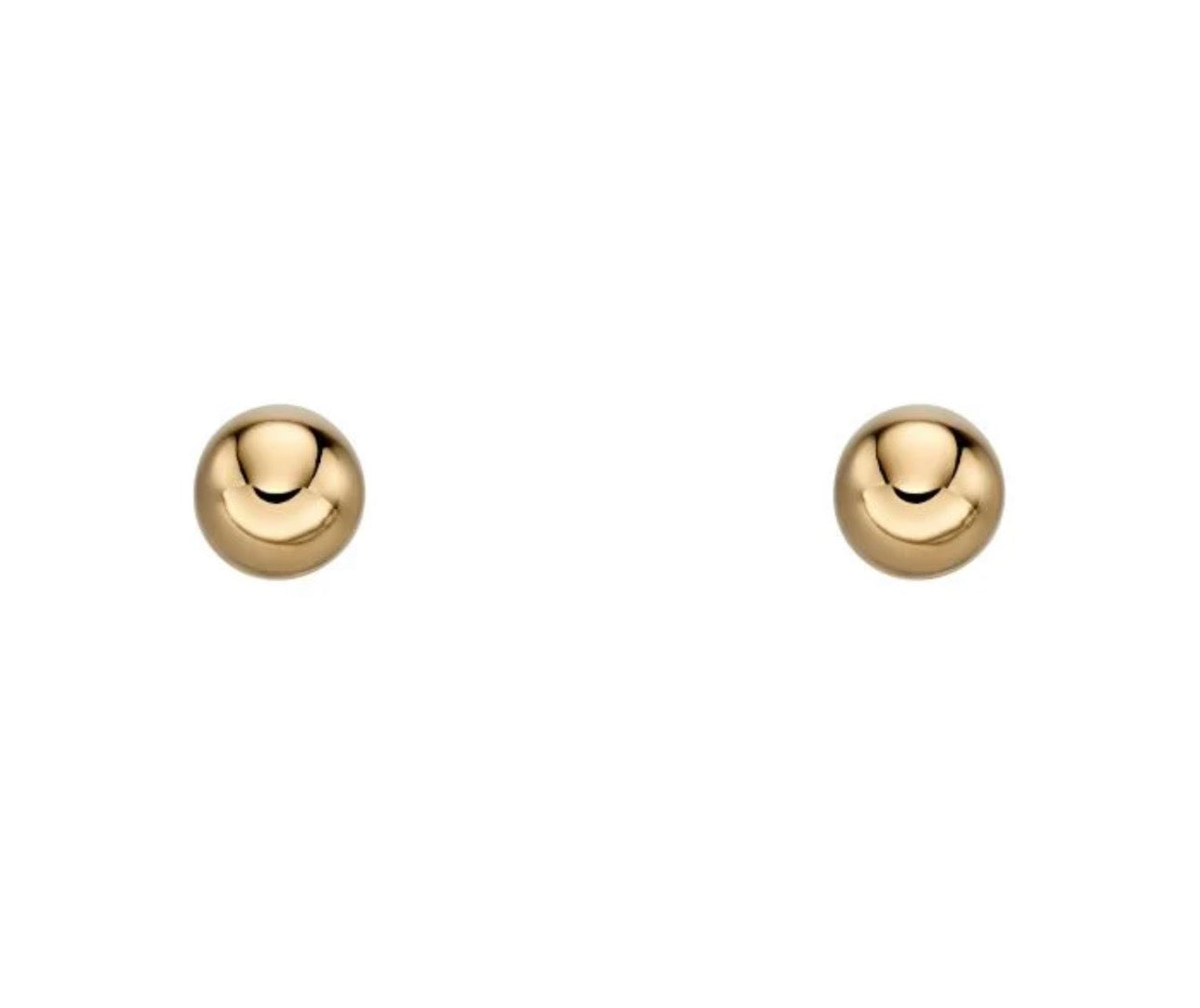 9ct Gold Ball Stud Earrings 375 Hallmarked Classic Minimalist Luxury