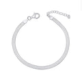 Sterling Silver HerringboneBracelet 3.5mm | Flat Snake Chain Bracelet
