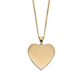 9ct Yellow Gold Heart Engravable Pendant necklace
