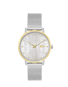 Lacoste Two-Tone Mesh Strap Watch - Gold Bezel & Silver Mesh Strap