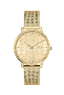 Lacoste Gold Mesh Strap Watch - Minimalist Gold Design