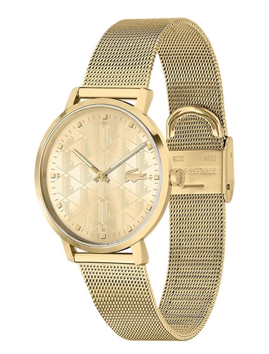 Lacoste Gold Mesh Strap Watch - Minimalist Gold Design
