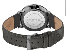 Lacoste Men's Minimalist Watch - Grey Dial with Leather Strap