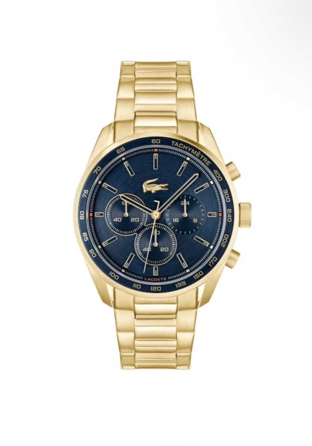 Lacoste Ion Plated Stainless Steel Chronograph Watch - Blue Dial