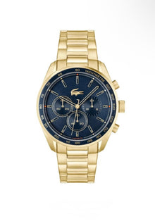 Lacoste Ion Plated Stainless Steel Chronograph Watch - Blue Dial