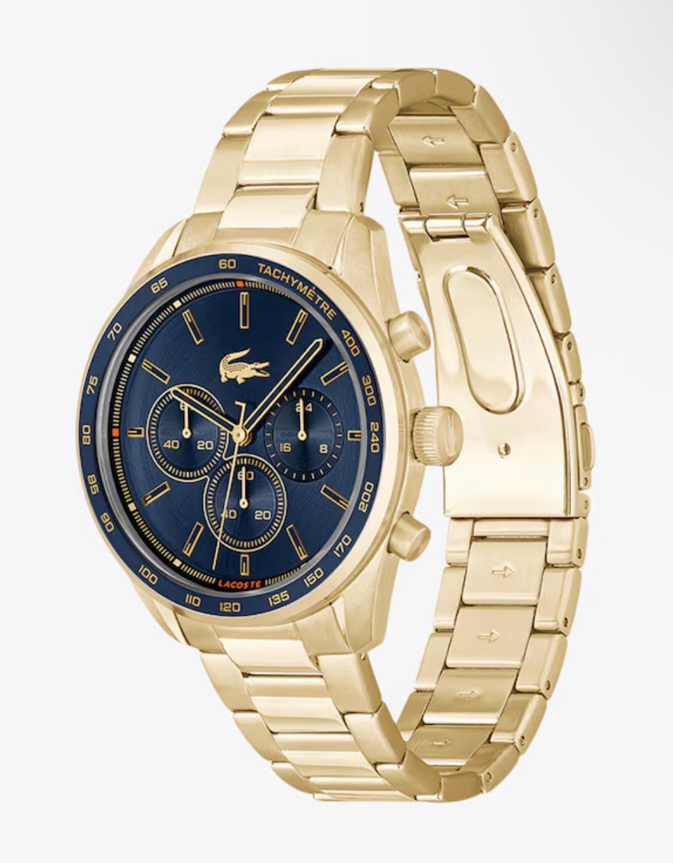 Lacoste Ion Plated Stainless Steel Chronograph Watch - Blue Dial