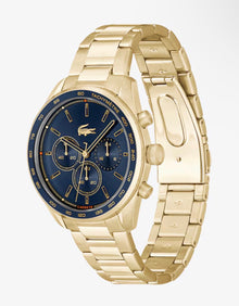 Lacoste Ion Plated Stainless Steel Chronograph Watch - Blue Dial